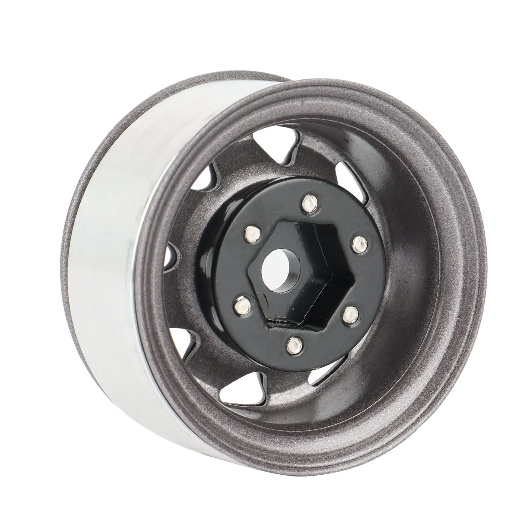 B49B-4PCS 1.55 Roda de Metal Beadlock para Carro RC Crawler 1/10 Axial Yeti Jr 90069 RC4WD D90 TF2 Tamiya CC01 LC70 MST