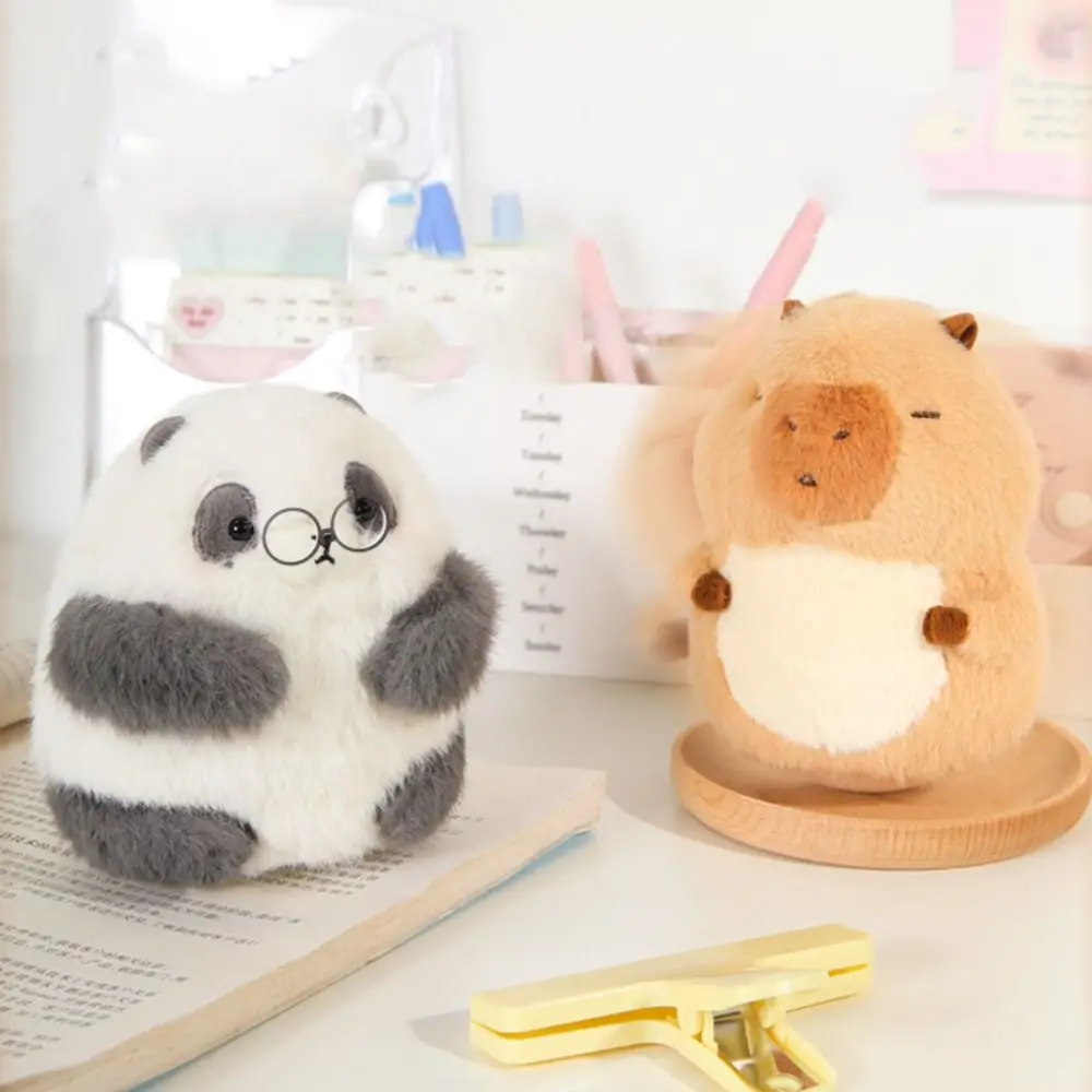 Plastic Capybara Pluche Tumbler Handgemaakte Ambachten Capybara Knuffel Model Standbeeld Mini Panda Schommelspeelgoed Verjaardagstaart Decor