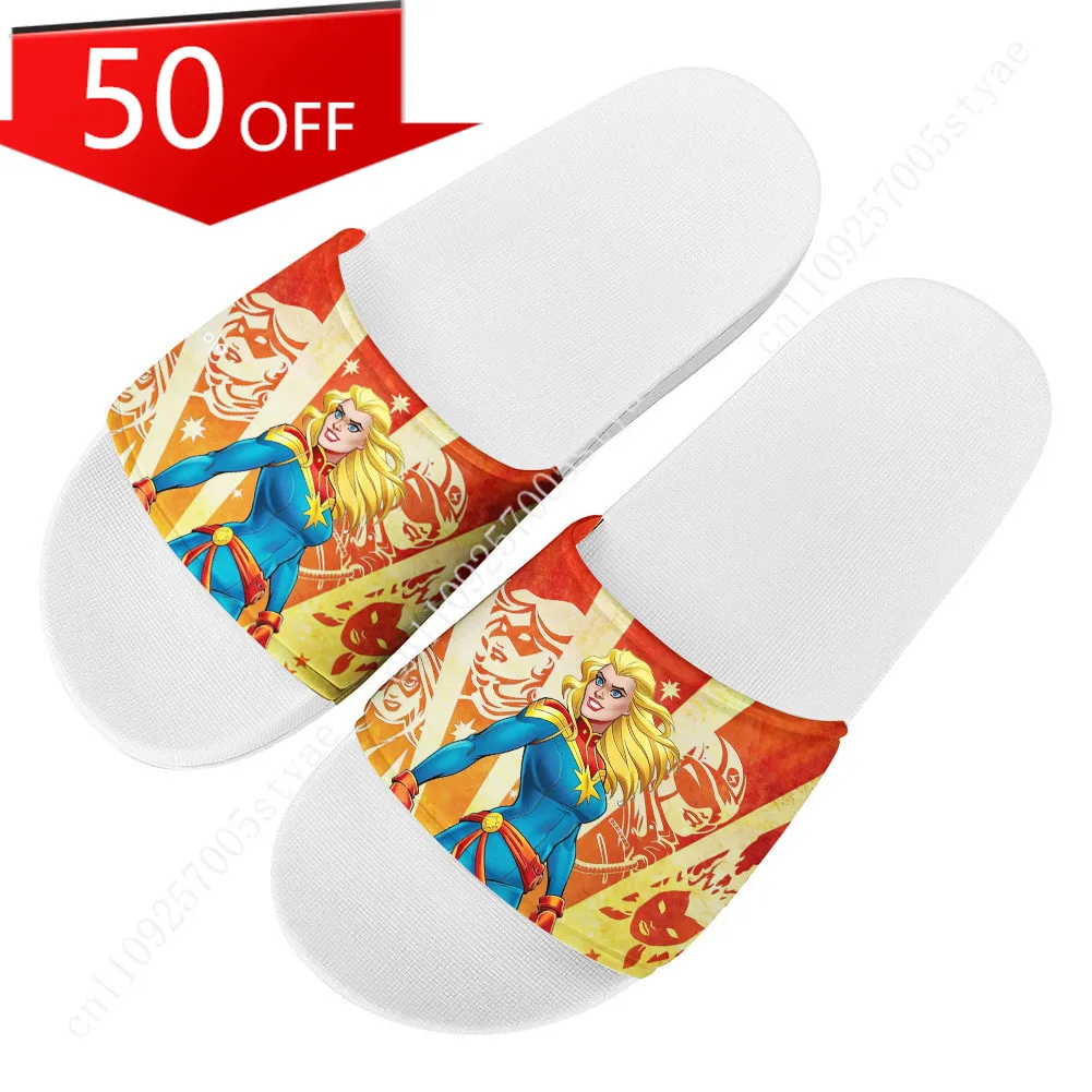 

Marvel Captain Marvel Slippers Mens Womens Summer Custom Sandals Lightweight Casual Slide Sandals