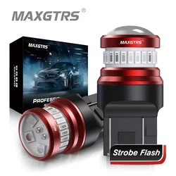 2x Strobe Flash 1157 P21/5W 7443 BAY15D 3157 LED Auto Brake Lights 4014 SMD LED Car Daytime Running Light Stop Tail Bulbs Red