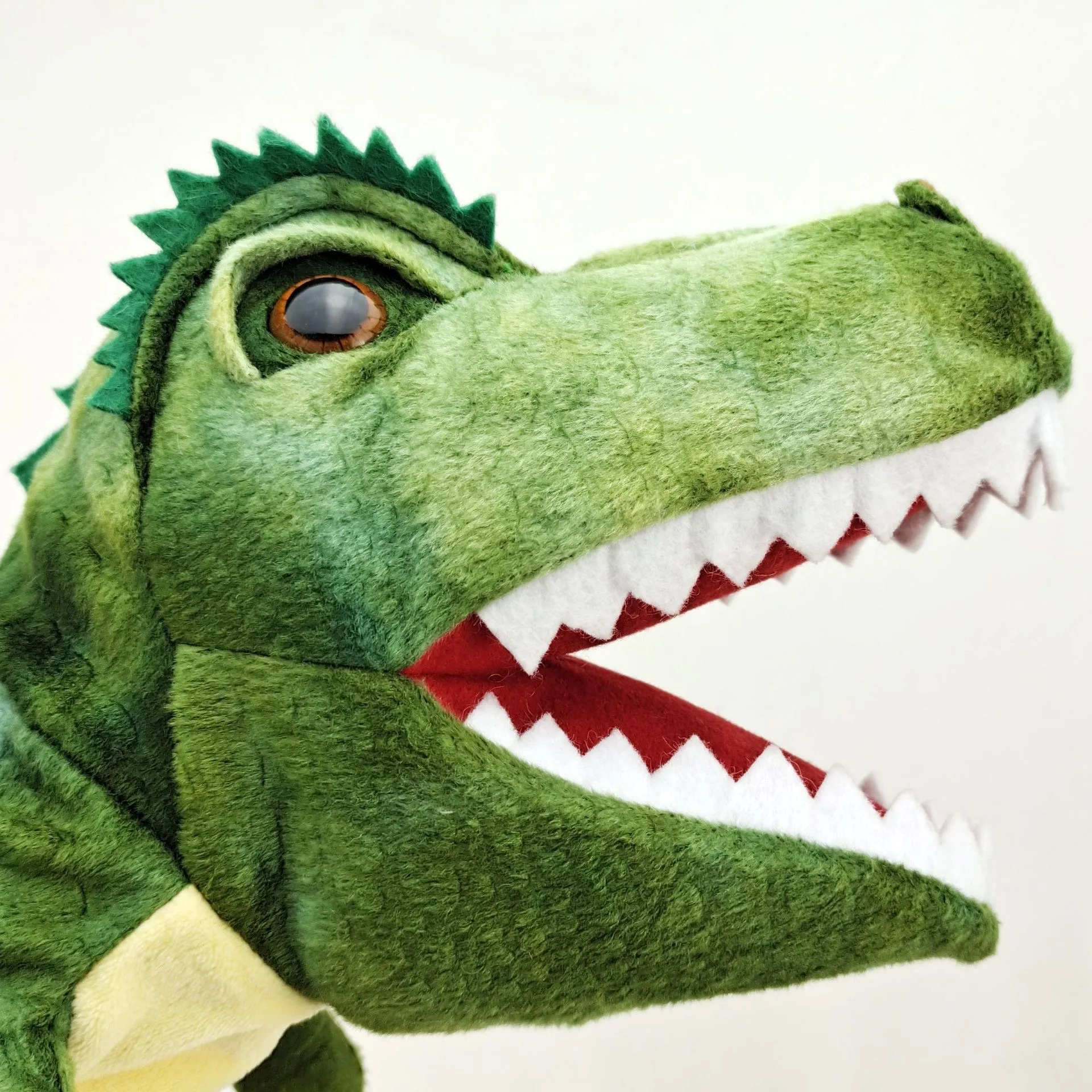 Marionnette à main du monde des dinosaures, 25cm, mignon, stégosaure, ptérosaure, t-rex, tricératops, beurre, jouets en peluche, accessoire de conte