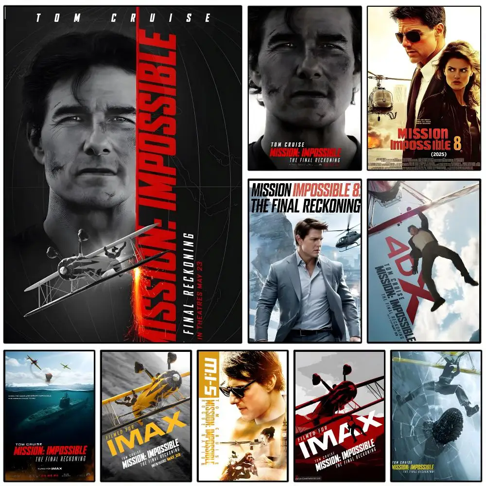 M-Mission I-Impossible The Final Reckoning Poster Self-adhesive Art Waterproof Paper Sticker Coffee House Wall Decor