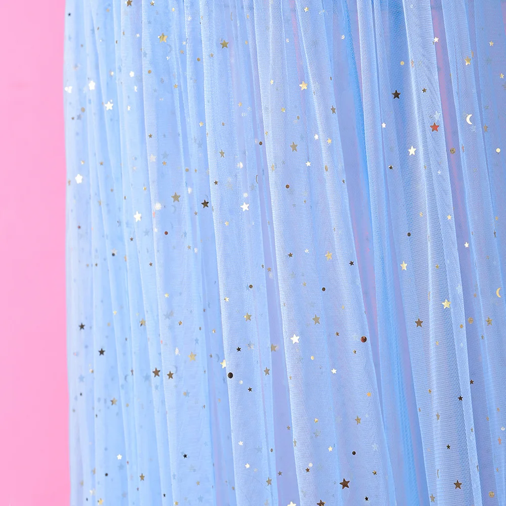 Baby Mosquito Net for Girls Boys Children Bed Canopy Sequined Star Mesh Princess Crib Hung Dome image 3