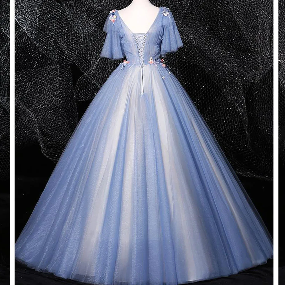 JEHETH Bunte Spitze Appliques Prom Kleid Perlen Party Kleid für Frauen Prinzessin Süße 16 Erwachsene Puffy Günstige Quinceanera