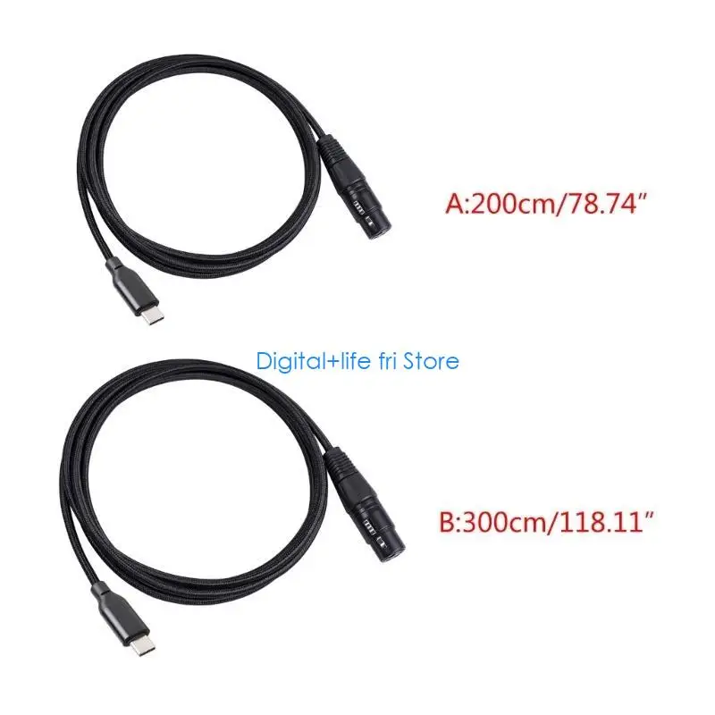 E06D USB C XLR Female 케이블 마이크 케이블 유형 C XLR Female 마이크 케이블