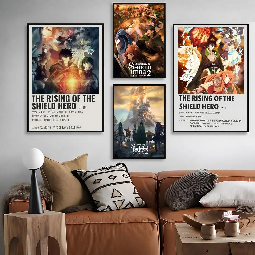 Anime  Shield Hero   Character Print Japanese Graphic Streaming Film Style Wall Artwork Bedroom Decor Poster
