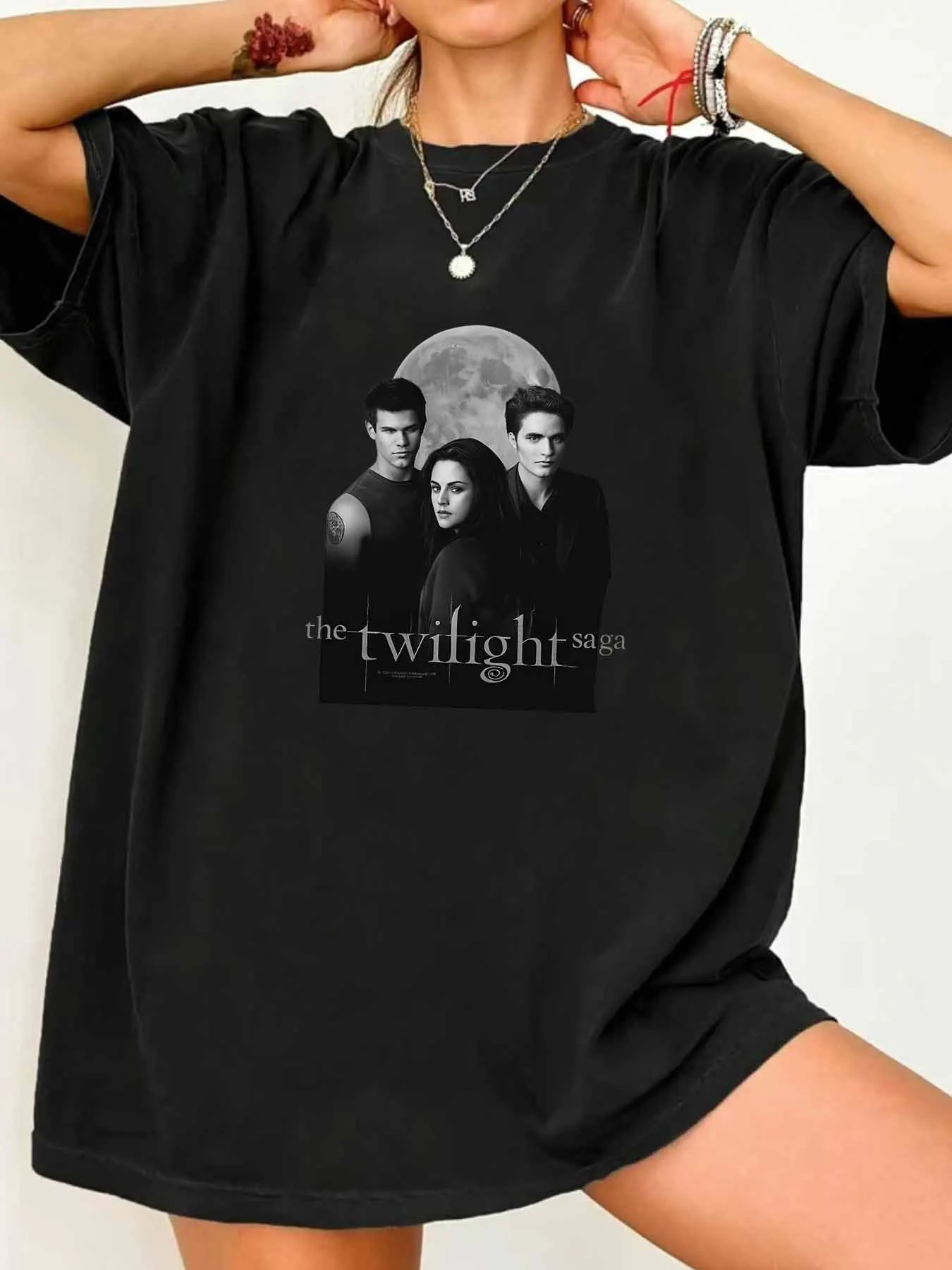 

【008710】Мужская и женская футболка больших размеров с круглым вырезом и короткими рукавами, эластичными половинными рукавами и модными принтами