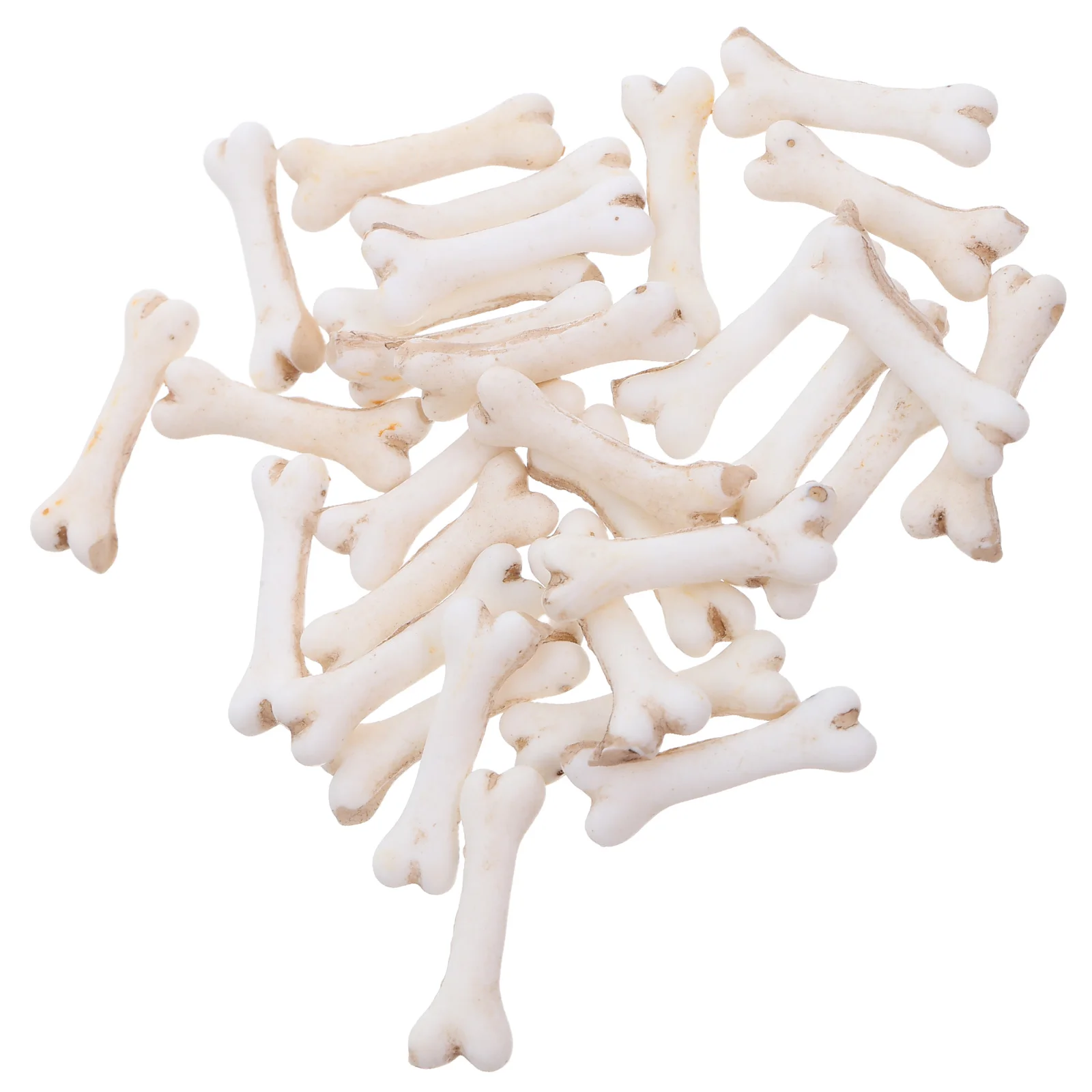 30 قطعة مجموعة عظام وهمية عظام صغيرة محاكاة الراتنج الأبيض وهمية المنمنمات الصغيرة تأثيري الدعامة هالوين العظام المصغرة