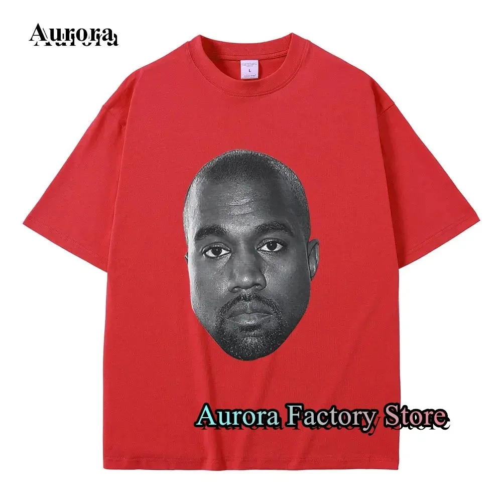 2024 Summer Men Women Cotton T-Shirt Hip Hop Tops Tees Male Rapper Kanye West Graphic Clothing Fashion Short Sleeve Streetwear3﻿