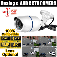 2.8mm 4MP/5MP Ultra AHD Camera 4K 1080P TVI/CVI/CVBS 4in1 OSD Switch HD Security Monitor Night Vision Waterproof Outdoor Bracket