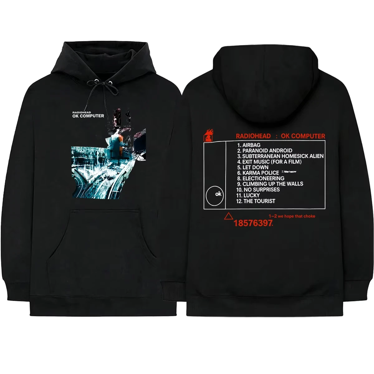 Rock Band Radiohead Ok Computer Album Tour Merch Hoodies Men Women Clothing Fashion Gothic Oversized Hooded Sweatshirts Pullover