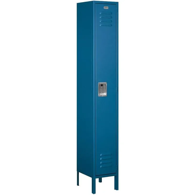 61162BL-U Single Tier 12-Inch Wide 6-Feet High 12-Inch Deep Unassembled Standard Metal Locker Blue