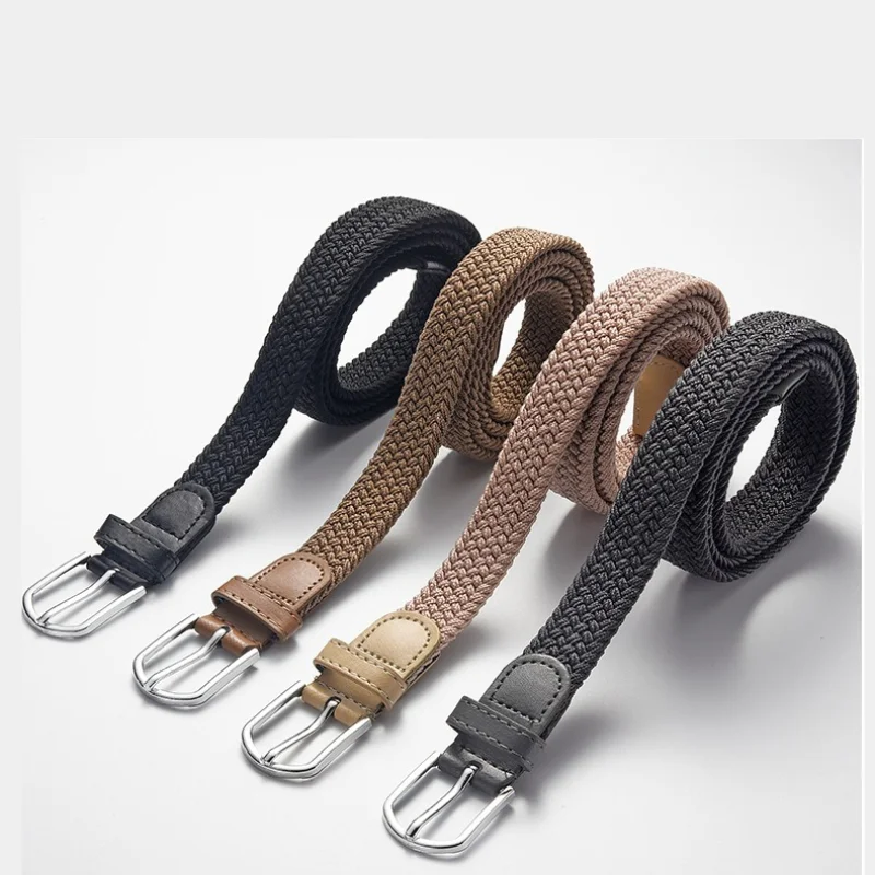 Modischer, elastischer, geflochtener Damengürtel im koreanischen Stil, robustes, geflochtenes Design, vielseitiger dekorativer Gürtel für Studenten, Unisex – Detail 6