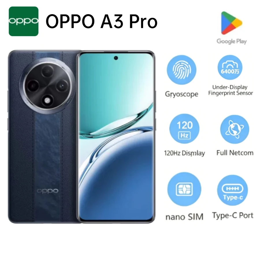 2026 Latest Model OPPO A3 Pro 5G Global Unlocked Smartphone 6.7 Inch FHD+ High Definition Display 8GB+256GB Large Memory 5000mAh