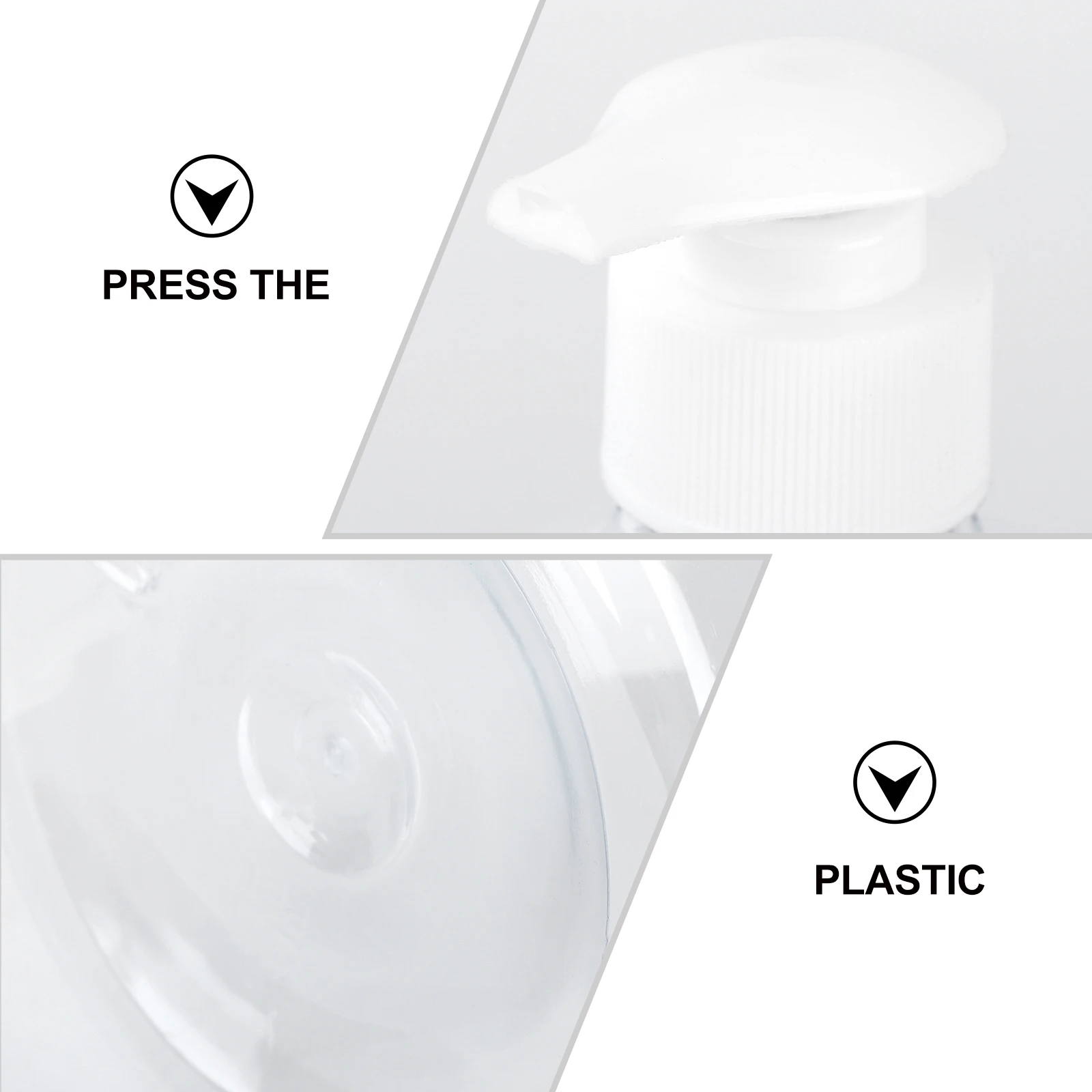 

2 pcs 500 Ml Plastic Pump Bottle Dispenser Sturdy Refillable Lotion Container Removable Nozzle Wide Mouth Non Toxic