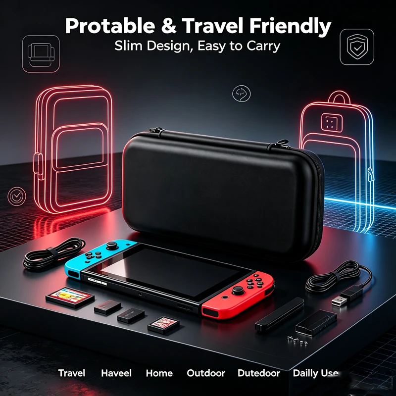 Carrying Case for Switch 2, Protection Hard Shell Portable Storage Protection Travel Bag for Switch 2 Console
