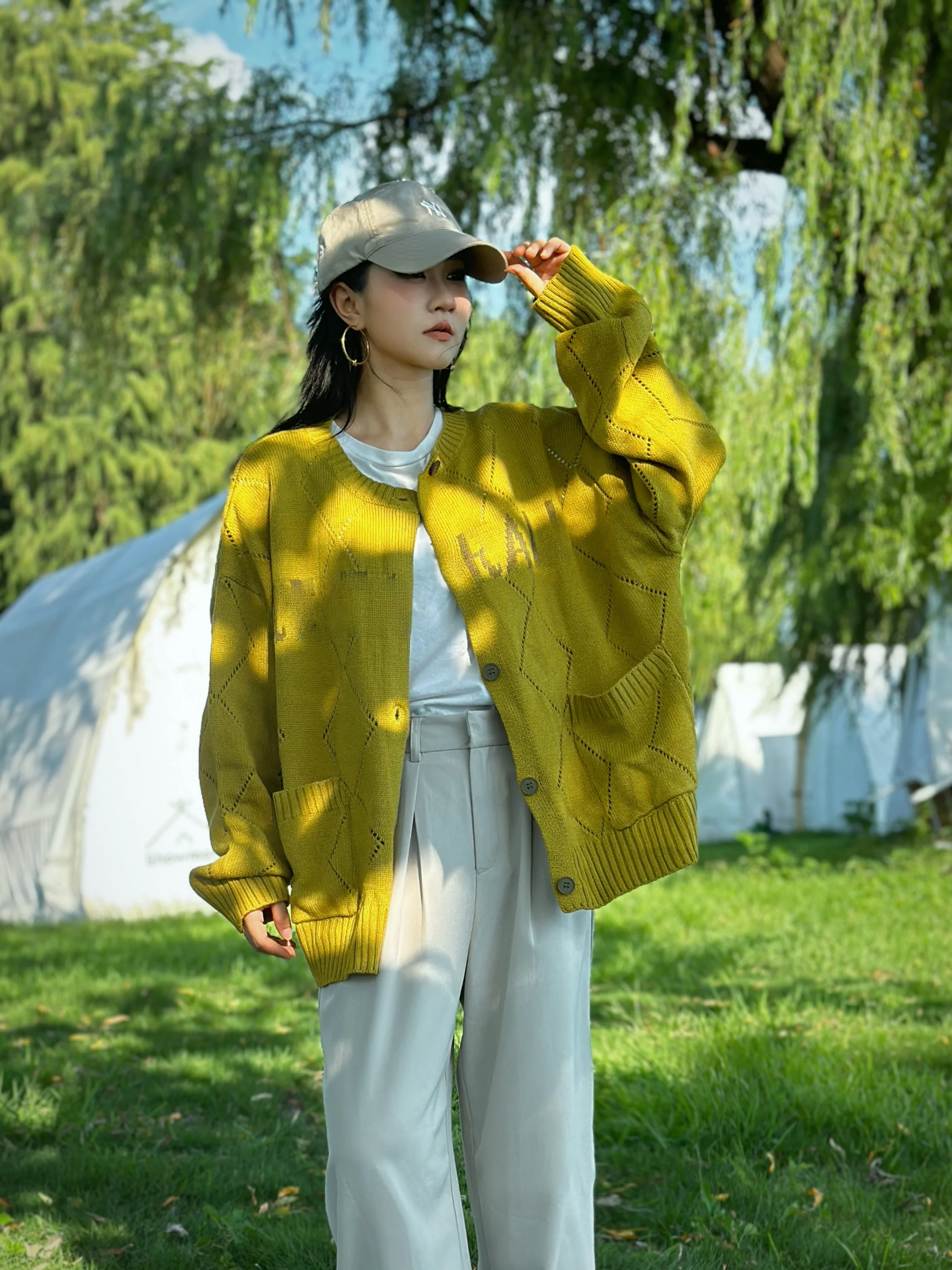 

Вязаный кардиган Mona Original в стиле ретро для пар, осенне-зимний, мужской и женский, с длинным рукавом, повседневный, модный