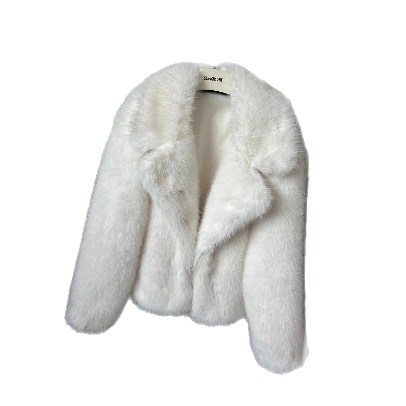 

New thickened fox furcoat women's winter artificial fur coat suit collar fur coat women