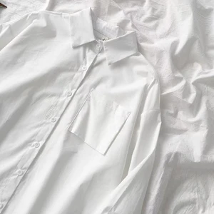 Camisas escolares de manga comprida para mulheres, tops de gravata Harajuku para senhoras, camisas brancas para meninas, estilo formal, moda japonesa, JK 10 principais vendas blusa de escola - №7