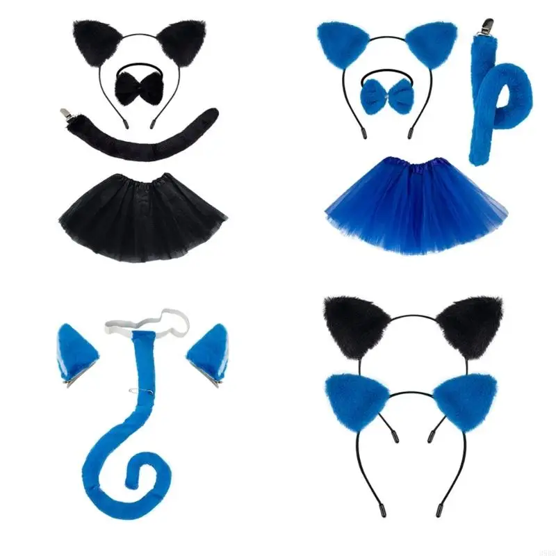 Trajes gatos 39bb CATOS CATOS CATOS EARRAS CABELA CAIXO BURBO SALIRA COSPAY COSPAY FREMAS PARA O HALLOWEEN