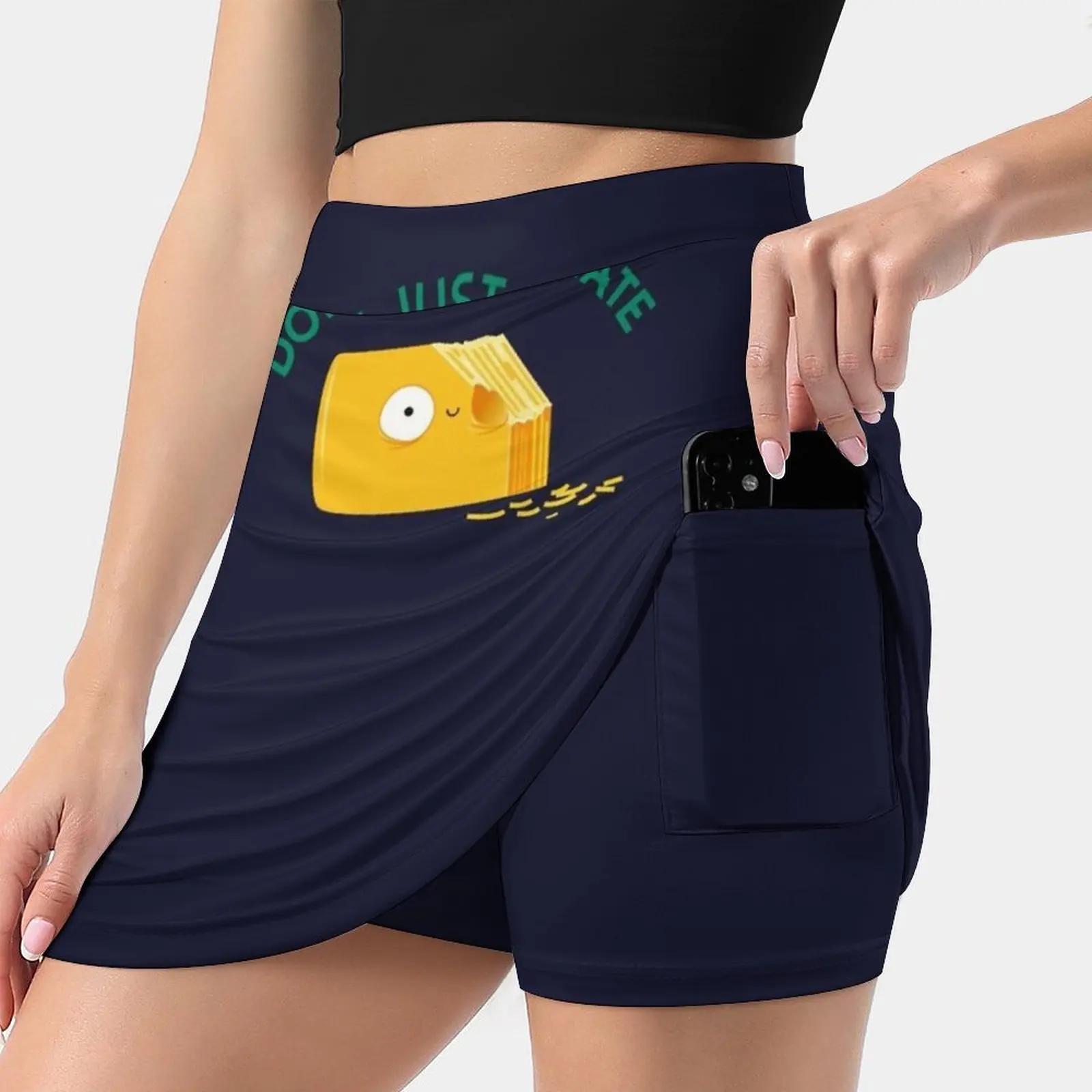 Grate Women's skirt Aesthetic skirts New Fashion Short Skirts Cheese Nice Funny Cute Yellow Creepy Pun Great Grate Food Casual