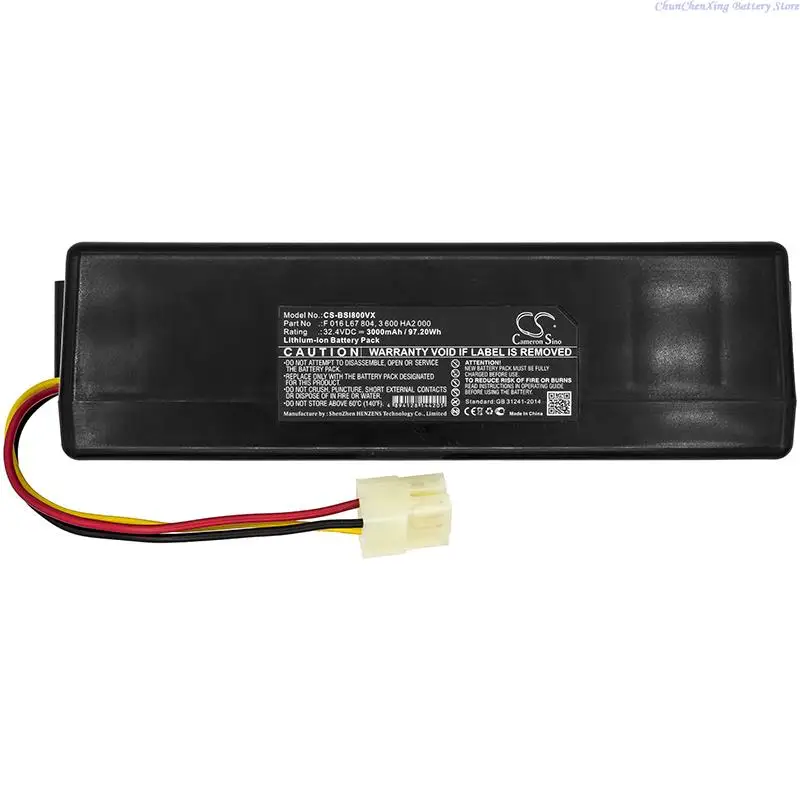 Cameron Sino 3000mAh Lawn Mowers Battery for Bosch Indego 1000, 10C,1100 Connect,1200 Connect,1300,13C, 1999, 3600, 800, 850