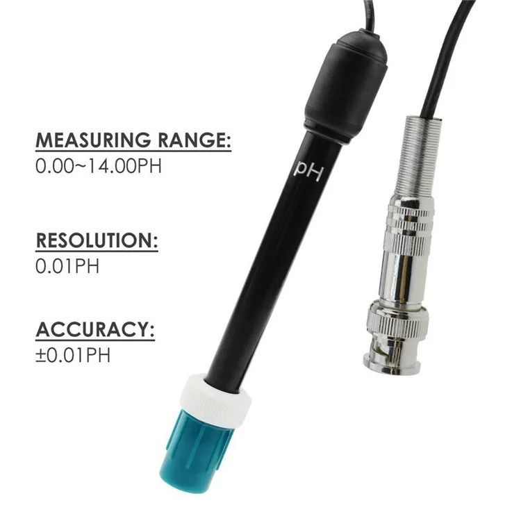 Utility Laboratory PH Electrode BNC Interface Replacement Sensor For Water Quality PH Meter