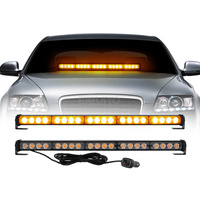 Traffic Advisor Light Bar Car Strobe Warning Light Yellow 20 LED Police Emergency Flashing Signal Lamp Beacon for Vehicle Safe