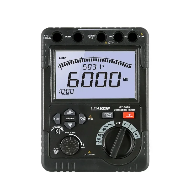 DT-6605 High Voltage Insulation Resistance Tester for AC and DC Voltage Measurement High-precision Insulation Meter