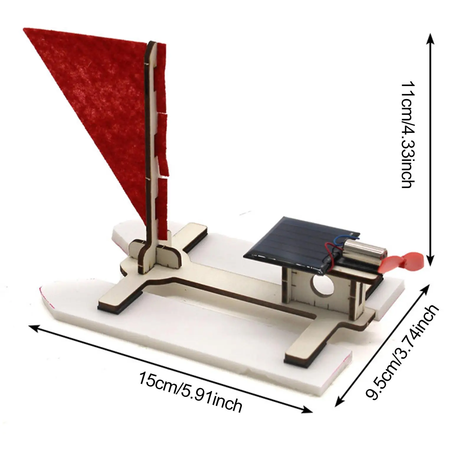 DIY نموذج توليد الطاقة الشمسية قارب الطاقة الشمسية للأطفال لعبة العلوم وسائل تعليمية الخشب الفيزياء الجذعية اللعب التجميع الذاتي للفصول الدراسية