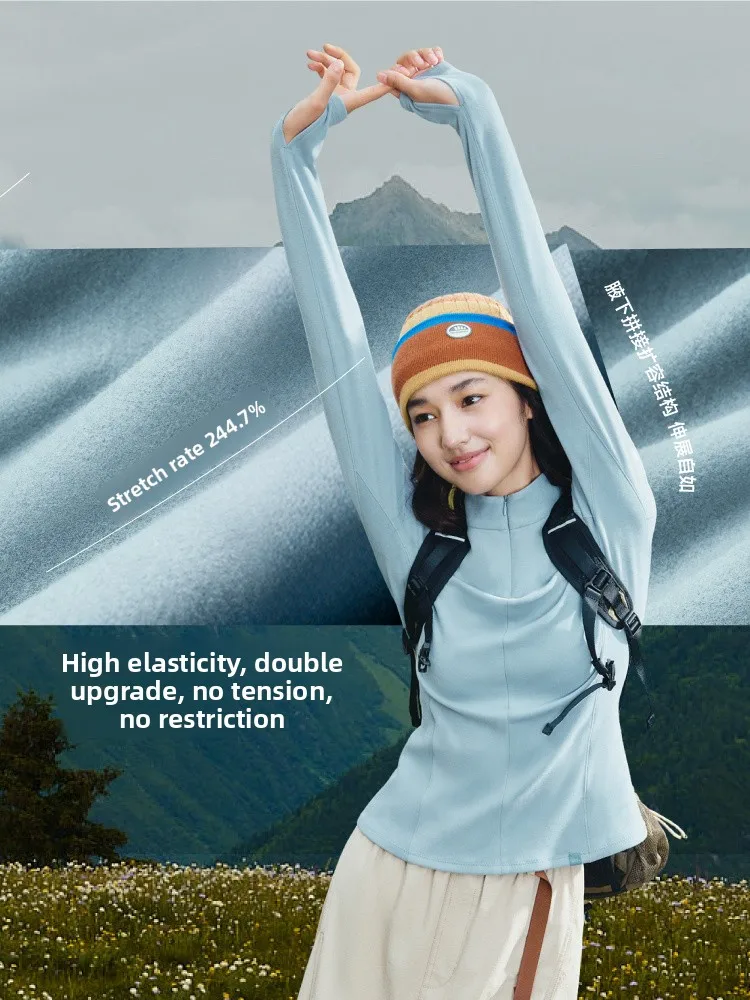 Banana Le Senhoras Fce Forrado Slim Fit Base Camada irt Desgaste Interno Top Quente Outono Yoga Roupas de Treinamento de Fitn