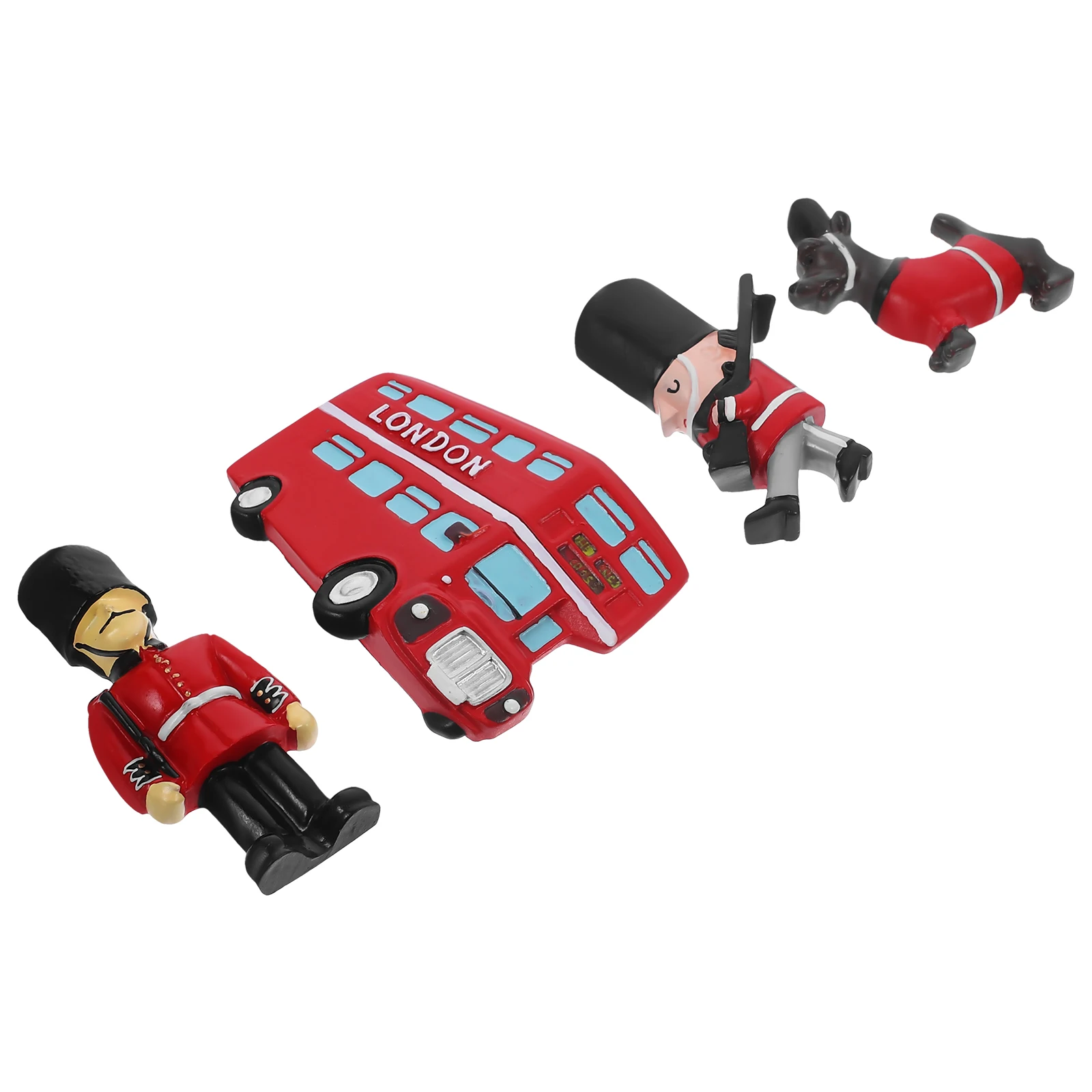 

4Pcs Refrigerator Sticker British Style Magnetic Resin Fridge Decoration Lovely Creative Fridge Magnet Resin Refrigerator Magnet