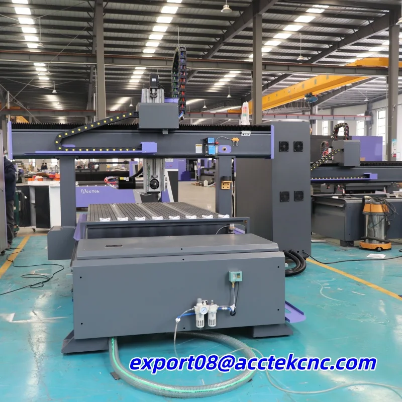 High efficiency ATC cnc Router with SYENTEC control system AKM1325C Vacuum T-slot PVC Table Wood Carving cnc Router for Sale