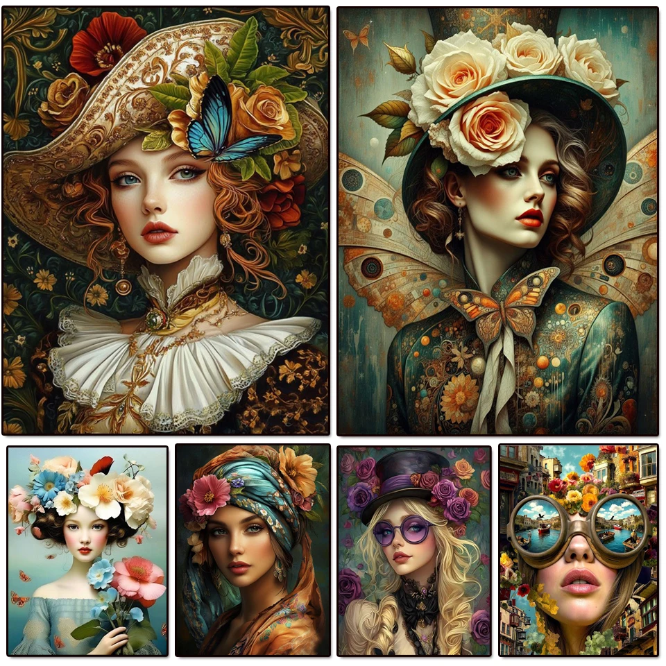 Women'S Victorian Era Accessories - Peinture Diamant 5D DIY Femme Victorienne