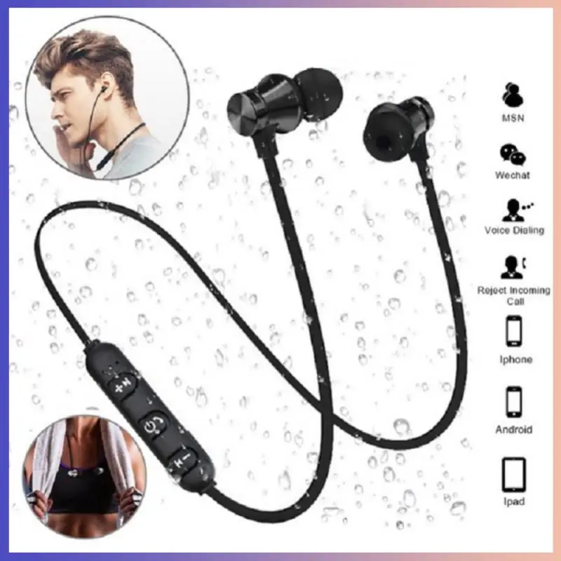 Wireless Magnetic Bluetooth Headset Fitness Sport Headset Hands-free Microphone Noise Reduction Gaming Headset For CS PC Laptop