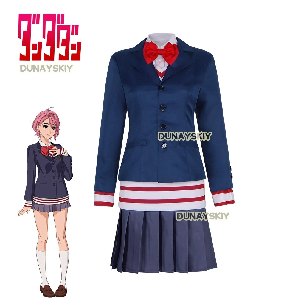 Anime DAN DA DAN Aira Shiratori Cosplay Costume JK School Uniforms Skirt Wig Mask Set 2025Halloween Xmas Party Role-playing