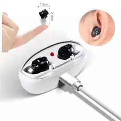 Mini Intelligent Noise Reduction Hearing Aid Suitable For Elderly People, Rechargeable Ear Type Hearing Aid To Improve Hearing