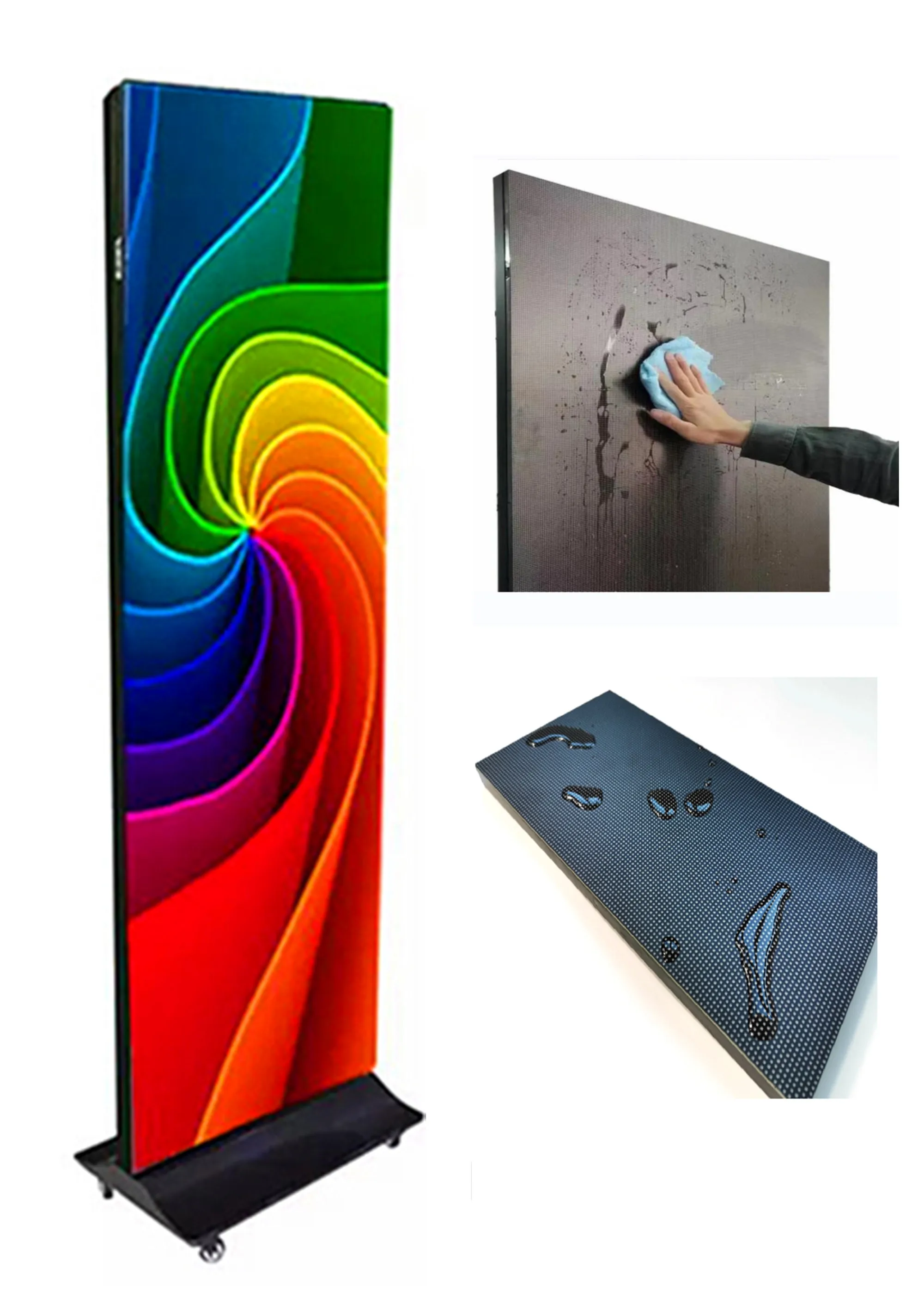 Indoor HD 640*1920mm Folding Advertising Led Display P1.5 P1.8 P2 P2.5 P3wifi Control Poster Led Display