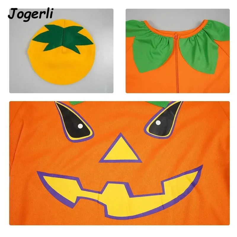Детский костюм Jogerli для косплея с тыквой, маскарадный костюм на Хэллоуин для мальчиков и девочек, костюм для ролевых игр; 6,r'8;p'