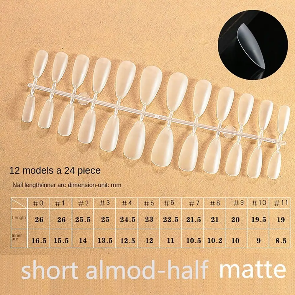 

240PCS/BAG Transparent Matte False Nails Tips Pre-shape Multi-Size Gelly Nail Tips Full Cover Ultra-thin Nail Extension