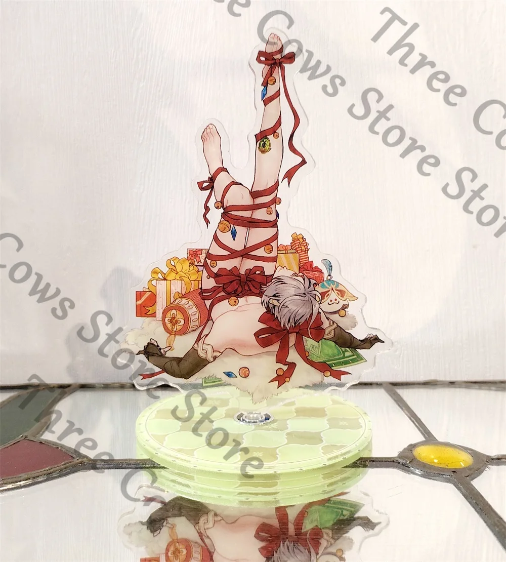 أنيمي جينشين تأثير الهيثم كافيه تأثيري الاكريليك هزة مقاتلة الوقوف الشكل الكرتون تدوير علامة حلية هدية الكريسماس عيد الميلاد #5