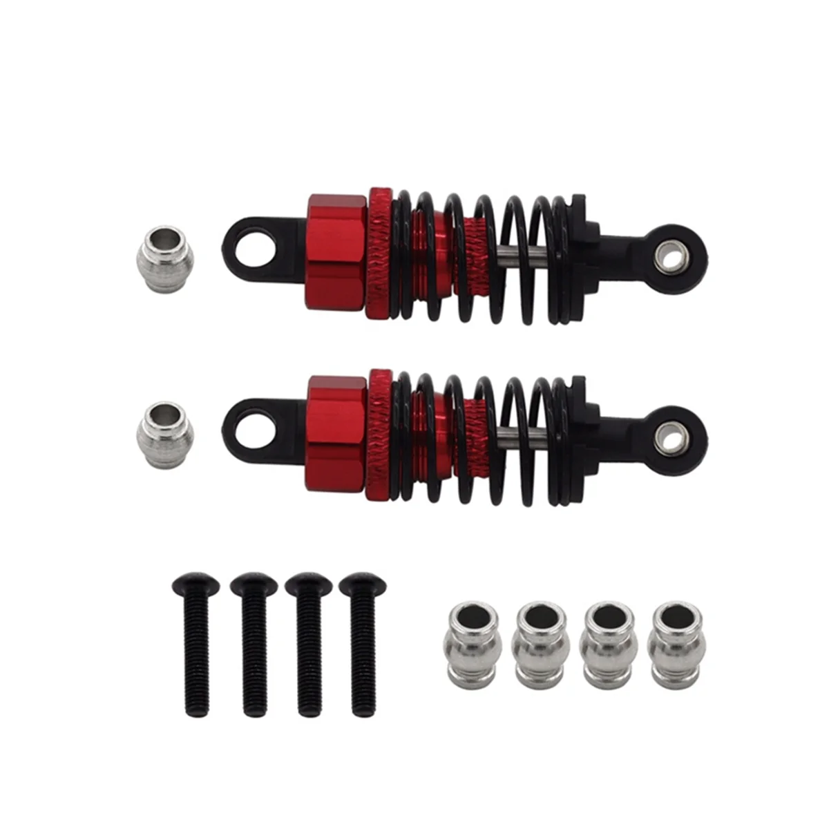 Baaa-para tamiya tt01 tt02 metal amortecedor hidráulico cnc carro de controle remoto 55mm, vermelho