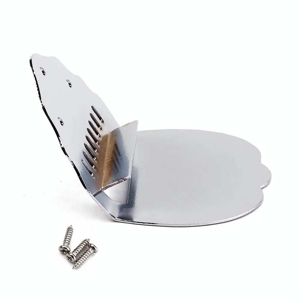 

8 String Mandolin Tailpiece Silver Electric Guitar Pulling Board Parts Accessories Scalloped Metal Durable High Grade Material