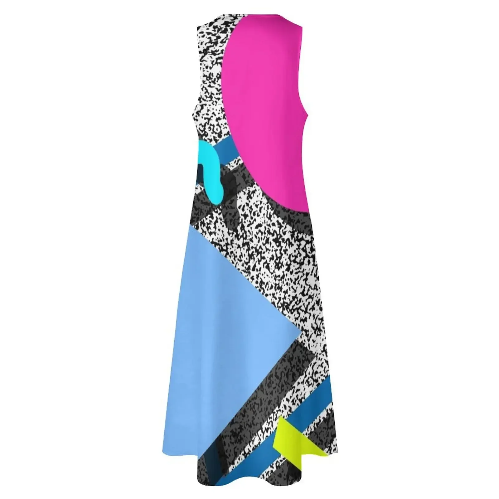 80er Jahre Geometrisches Designmuster 2 Langes Kleid Kleider für Abschlussball Damenkleider Kleider Sommer Sommeroutfits für Frauen 2025 Kleid
