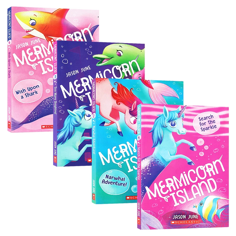 

Mermicorn Island 4 books - English originals - fantasy novels for children, elementary school extracurricular reading, parenting