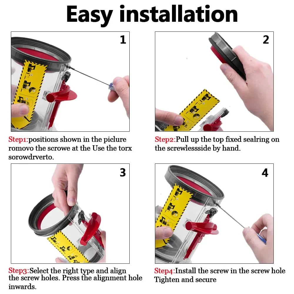 Suitable for Dyson V11 SV14 SV15 vacuum cleaner dust collector bottom clip ring seal ring dust collector accessories