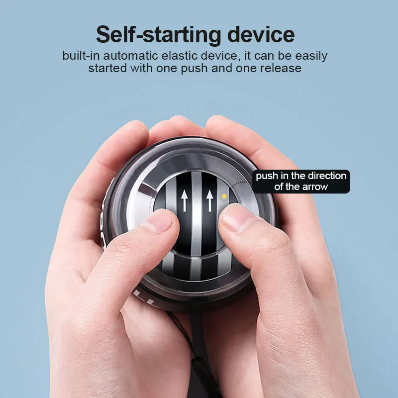 كرة معصم قوية جيروسكوبية LED من Xiaomi، كرة جيروسكوبية ذاتية البدء، كرة جيروسكوبية، ذراع اليد، مدرب قوة العضلات