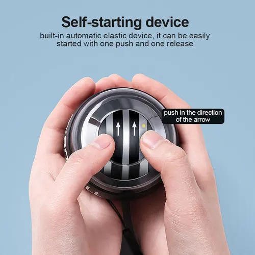 Imagen 2 del producto Xiaomi-Bola de muñeca con potencia giroscópica LED, bola giroscópica de arranque automático, brazo, mano, entrenador de fuerza muscular, ejercicio