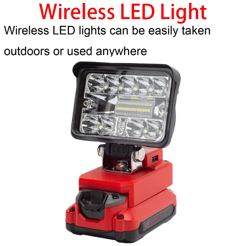 Portable Work Light for Craftsman V20 Li-ion Battery with USB Fast Charging Cordless LED Work Home Camping Outdoor Travel Light