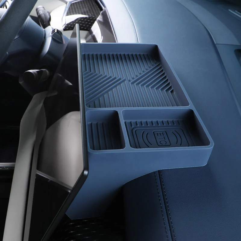 Custom Fit Silicone Behind Screen Storage Box For Zeekr 009 2022-2025 Central Control Navigation Screen Storage Tray